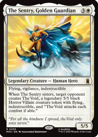 MAGIC: THE GATHERING - The Sentry, Golden Guardian (MSH-035) - Marvel Super Heroes