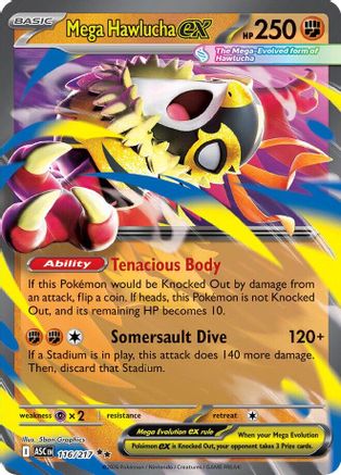 POKEMON TCG - Mega Hawlucha ex 116/217 ME Ascended Heroes - Double Rare