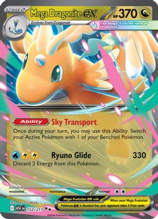 POKEMON TCG - Mega Dragonite ex 152/217 ME Ascended Heroes - Double Rare