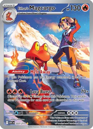 POKEMON TCG - Ethan's Magcargo 222/217 ME Ascended Heroes - Illustration Rare