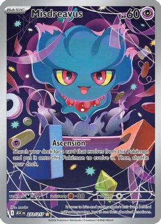 POKEMON TCG - Misdreavus 233/217 ME Ascended Heroes - Illustration Rare