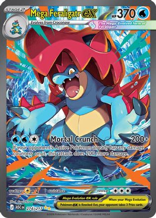 POKEMON TCG - Mega Feraligatr ex 274/217 ME Ascended Heroes - Special Illustration Rare