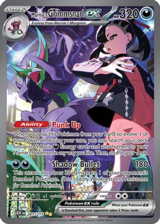 POKEMON TCG - Marnie's Grimmsnarl ex 287 ME Ascended Heroes - Special Illustration Rare