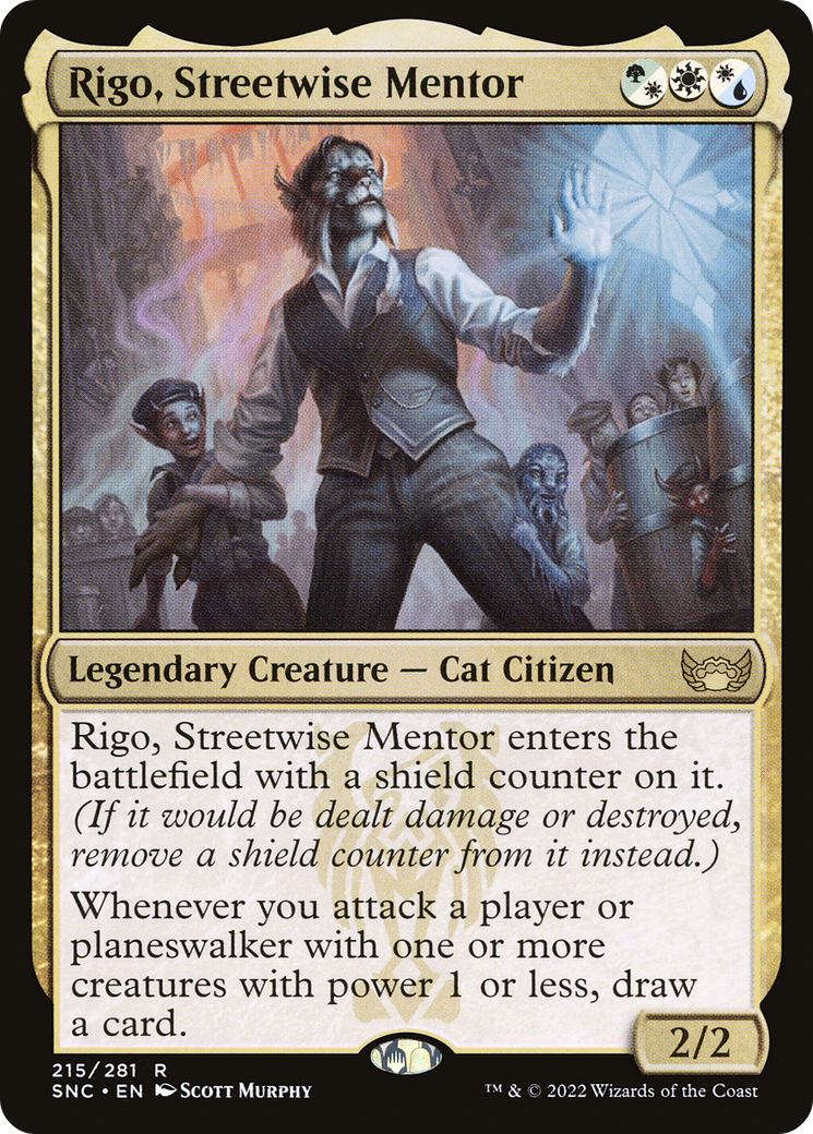 MAGIC: THE GATHERING - Rigo, Streetwise Mentor (SNC-215) - Streets of New Capenna Foil