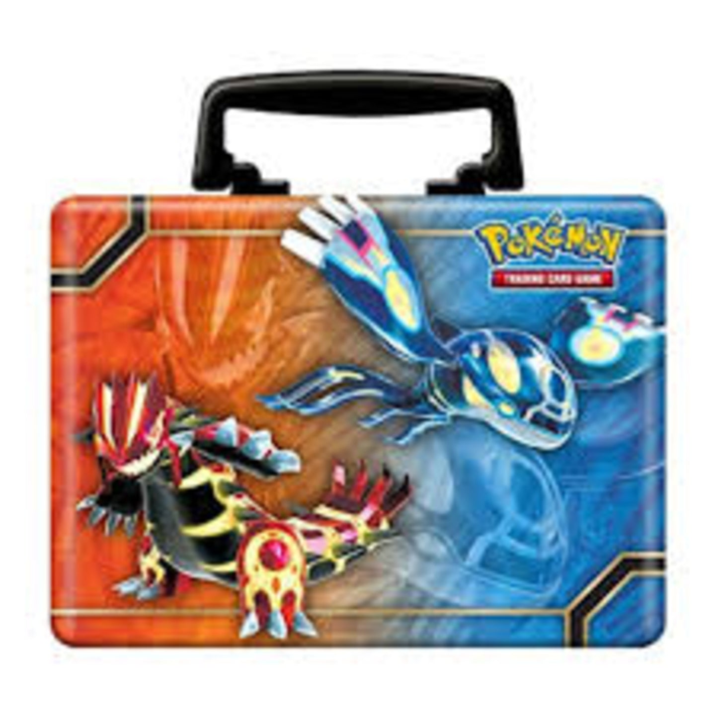 POKEMON TCG - 2014 XY Groundon & Kyogre Treasure Chest Lunchbox Tin
