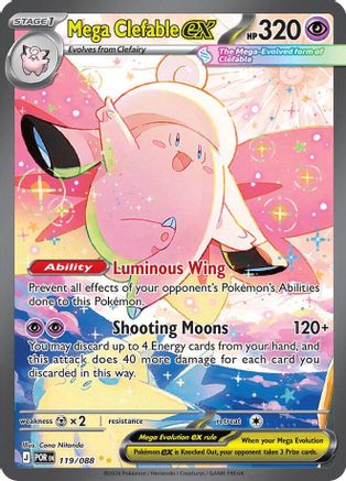 POKEMON TCG - Mega Clefable ex 119/088 ME03 Perfect Order - Special Illustration Rare