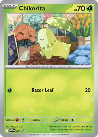 POKEMON TCG - Chikorita (Cosmos Holo) 069 ME Mega Evolution Promo - Promo