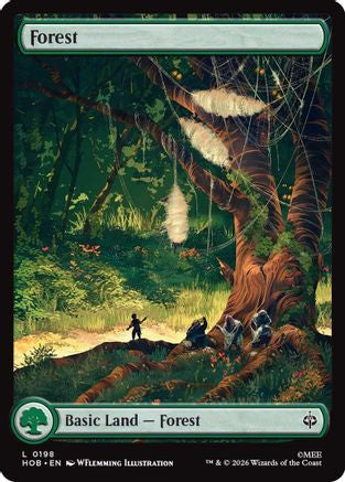 MAGIC: THE GATHERING - Forest (0198) (HOB-198) - The Hobbit Foil