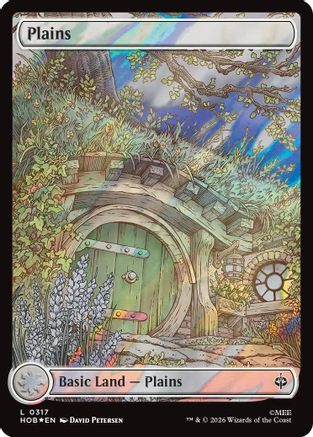 MAGIC: THE GATHERING - Plains (0317) (Surge Foil) (HOB-317) - The Hobbit Foil
