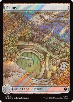 MAGIC: THE GATHERING - Plains (0319) (Surge Foil) (HOB-319) - The Hobbit Foil