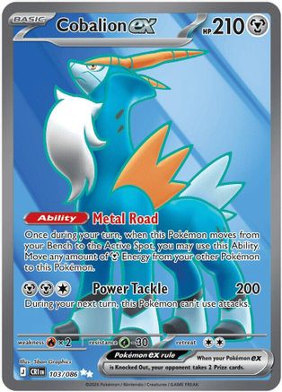 POKEMON TCG - Cobalion ex 103/086 ME04 Chaos Rising - Ultra Rare