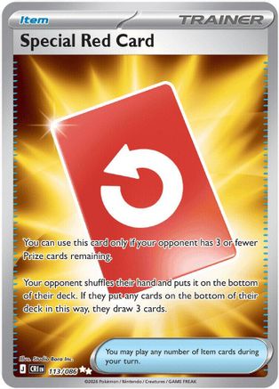 POKEMON TCG - Special Red Card 113/086 ME04 Chaos Rising - Ultra Rare