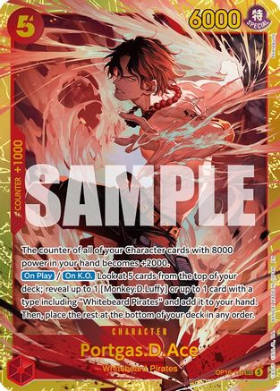 ONE PIECE TCG - Portgas.D.Ace (118) OP16-118 The Time of Battle - Secret Rare