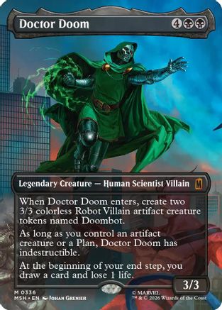 MAGIC: THE GATHERING - Doctor Doom (Borderless) (0336) (MSH-336) - Marvel Super Heroes Foil