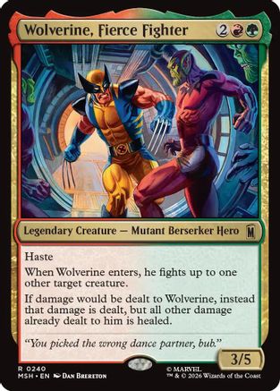 MAGIC: THE GATHERING - Wolverine, Fierce Fighter (MSH-240) - Marvel Super Heroes