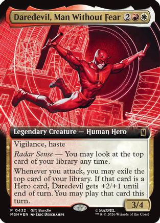 MAGIC: THE GATHERING - Daredevil, Man Without Fear (Extended Art) (UMP-432) - Unique and Miscellaneous Promos Foil