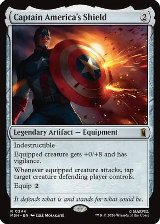 MAGIC: THE GATHERING - Captain America's Shield (MSH-244) - Marvel Super Heroes Foil