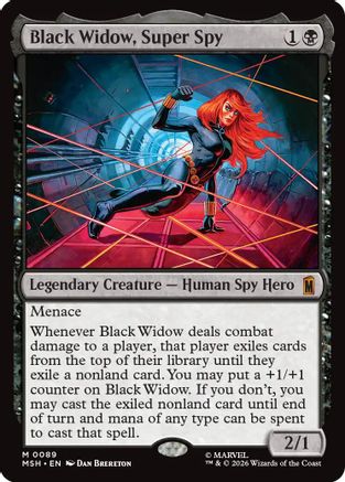 MAGIC: THE GATHERING - Black Widow, Super Spy (MSH-089) - Marvel Super Heroes Foil