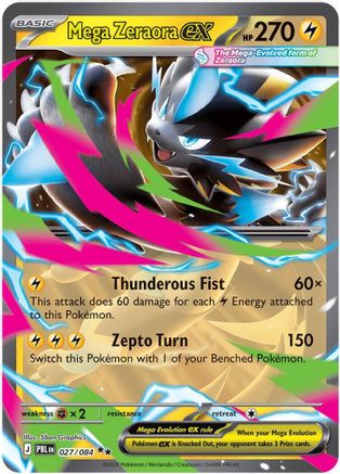 POKEMON TCG - Mega Zeraora ex 027/084 ME05 Pitch Black - Double Rare