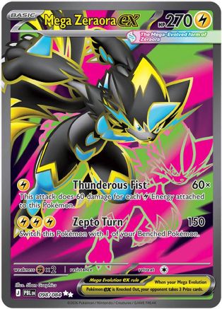 POKEMON TCG - Mega Zeraora ex 098/084 ME05 Pitch Black - Ultra Rare