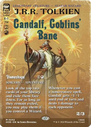 MAGIC: THE GATHERING - Gandalf, Goblins' Bane (Borderless) (HOB-242) - The Hobbit