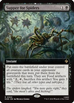 MAGIC: THE GATHERING - Supper for Spiders (Extended Art) (HOB-300) - The Hobbit Foil