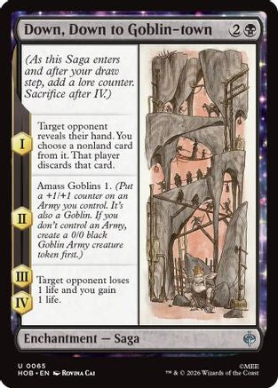 MAGIC: THE GATHERING - Down, Down to Goblin-town (HOB-065) - The Hobbit