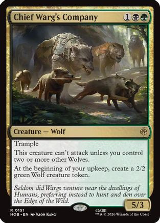 MAGIC: THE GATHERING - Chief Warg's Company (HOB-151) - The Hobbit