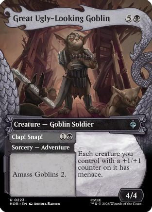 MAGIC: THE GATHERING - Great Ugly-Looking Goblin (Showcase) (HOB-223) - The Hobbit Foil