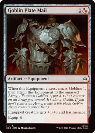 MAGIC: THE GATHERING - Goblin Plate Mail (HOB-157) - The Hobbit