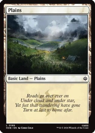 MAGIC: THE GATHERING - Plains (0189) (HOB-189) - The Hobbit