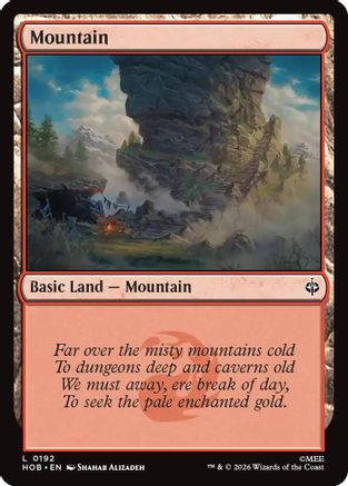 MAGIC: THE GATHERING - Mountain (0192) (HOB-192) - The Hobbit Foil