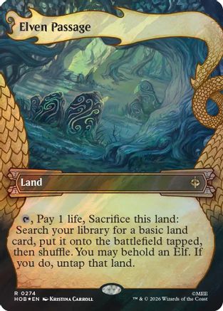 MAGIC: THE GATHERING - Elven Passage (Showcase) (Surge Foil) (HOB-274) - The Hobbit Foil