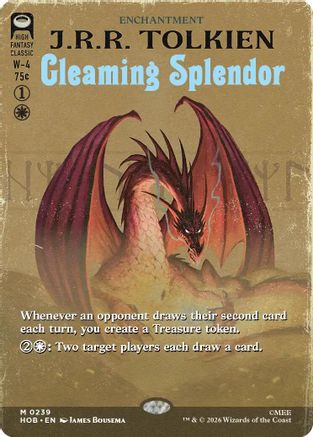 MAGIC: THE GATHERING - Gleaming Splendor (Borderless) (HOB-239) - The Hobbit Foil