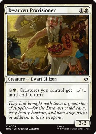 MAGIC: THE GATHERING - Dwarven Provisioner (HOB-009) - The Hobbit Foil