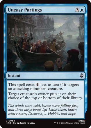 MAGIC: THE GATHERING - Uneasy Partings (HOB-058) - The Hobbit Foil