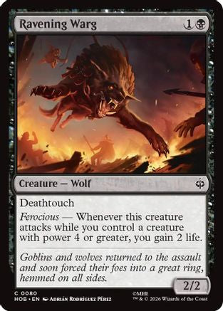 MAGIC: THE GATHERING - Ravening Warg (HOB-080) - The Hobbit