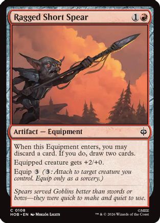 MAGIC: THE GATHERING - Ragged Short Spear (HOB-108) - The Hobbit Foil