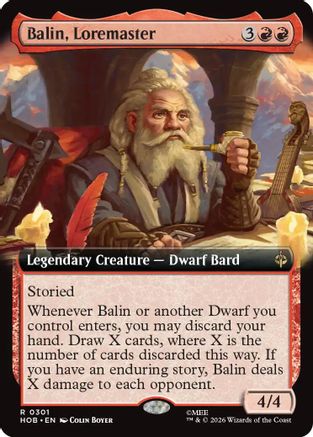 MAGIC: THE GATHERING - Balin, Loremaster (Extended Art) (HOB-301) - The Hobbit