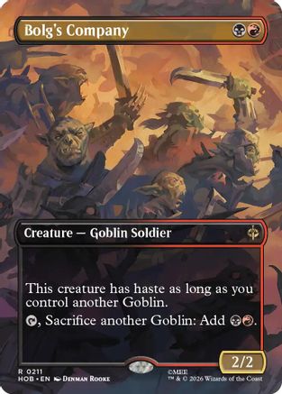 MAGIC: THE GATHERING - Bolg's Company (Borderless) (HOB-211) - The Hobbit Foil