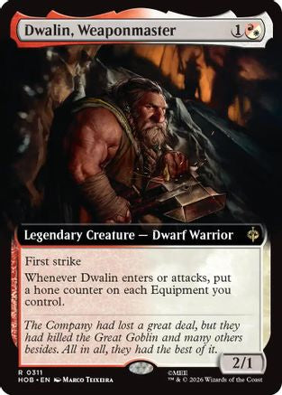 MAGIC: THE GATHERING - Dwalin, Weaponmaster (Extended Art) (HOB-311) - The Hobbit