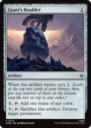 MAGIC: THE GATHERING - Giant's Boulder (HOB-173) - The Hobbit