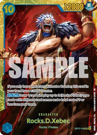 ONE PIECE TCG - Rocks.D.Xebec (118) OP17-118 The Worlds Strongest Warriors - Secret Rare