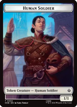 MAGIC: THE GATHERING - Human Soldier // Dwarf Double-Sided Token (HOB-2 // 6) - The Hobbit