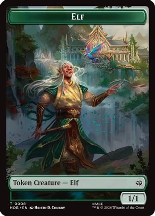 MAGIC: THE GATHERING - Elf // Dwarf Double-Sided Token (HOB-8 // 6) - The Hobbit Foil