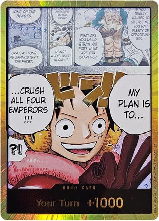 ONE PIECE TCG - DON!! Card (Alternate Art) (Gold) The Worlds Strongest Warriors - DON!!