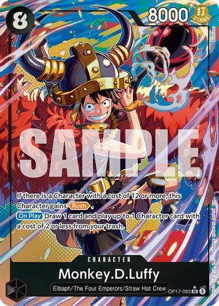 ONE PIECE TCG - Monkey.D.Luffy (093) (Alternate Art) OP17-093 The Worlds Strongest Warriors - Super Rare