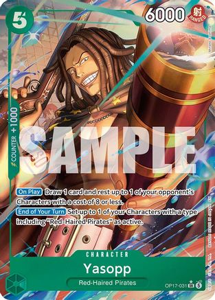 ONE PIECE TCG - Yasopp (Alternate Art) OP17-031 The Worlds Strongest Warriors - Super Rare