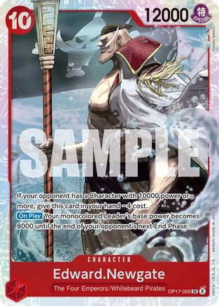ONE PIECE TCG - Edward.Newgate (005) OP17-005 The Worlds Strongest Warriors - Super Rare