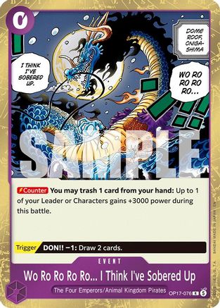 ONE PIECE TCG - Wo Ro Ro Ro Ro... I Think I've Sobered Up OP17-076 The Worlds Strongest Warriors - Rare